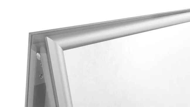 Oboustranná reklamní tabule A2 ve stříbrném hliníkovém rámu