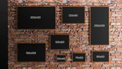 Allboards tabule černá křídová v dřevěném rámu 120x60 cm