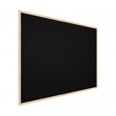 Čierna korková tabuľa v drevenom ráme 120x90 cm