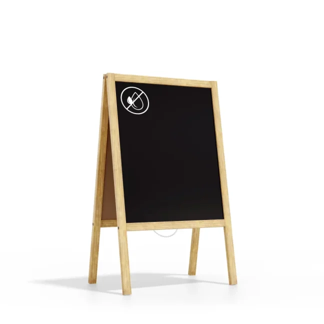 Reklamní áčko s křídovou tabulí 100x50 cm-přírodní rám