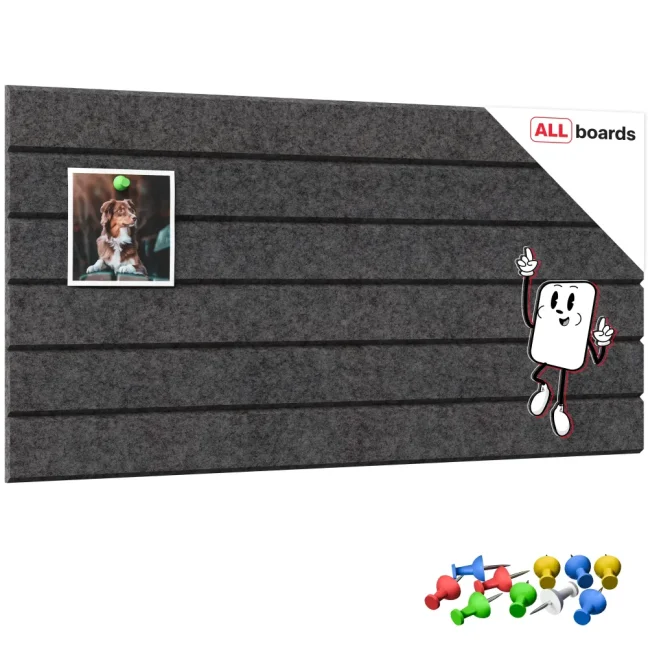 Filcové panely na stenu 60×60 cm tmavosivé