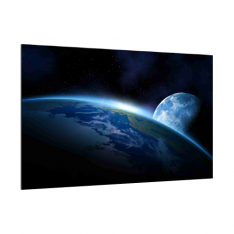 Sklenená magnetická tabule- dekoratívne obraz VESMÍR KRAJINA MESIAC NOC 60x40 cm