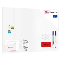 Magnetická tabule SLIMboard bezrámová smazatelná za sucha 180x120 cm + PŘÍSLUŠENSTVÍ ZDARMA