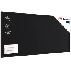 Černá křídová tabule 120×60 cm – ČERNÝ dřevěný rám ECO