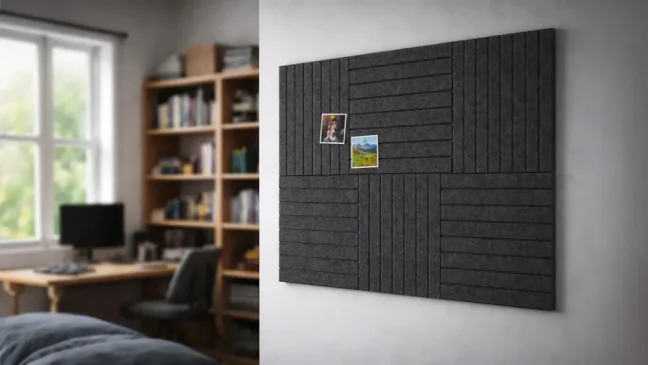 Filcové panely na stenu 120×80 cm tmavosivé