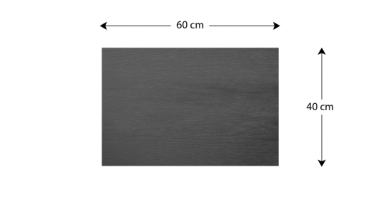 Kovový obraz dřevo šedý grafit 60x40 ALLboards METAL MB64_00030