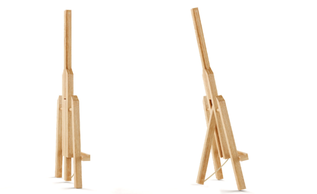 Dřevěný mini stojan s odnímatelným prvkem rámu 32,5 cm, přírodní barva