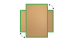 Korková nástěnka v barevném dřevěném rámu 120x90 cm – Zelená