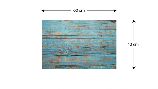 Allboards magnetická bezrámová kovová tabuľa s potlačou 60x40cm - modrá retro vintage