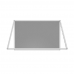 Textilní šedá vitrína v hliníkovém rámu - 90x60 cm
