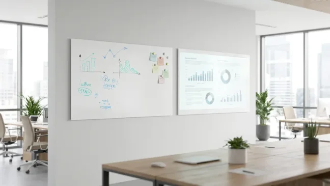 Sklenená projekčná magnetická matná tabuľa 200x100 cm