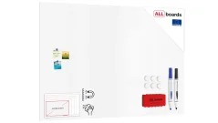 Magnetická tabule SLIMboard bezrámová smazatelná za sucha 180x120 cm + PŘÍSLUŠENSTVÍ ZDARMA