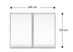 Magnetická vitrína v hliníkovom ráme - 240x120cm
