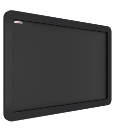 Čierna kriedová tabuľa 90x60 cm, drevený rám, čierny smartphone