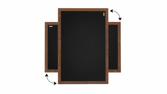 Allboards tabuľa čierna kriedová v drevenom ráme 120x90 cm
