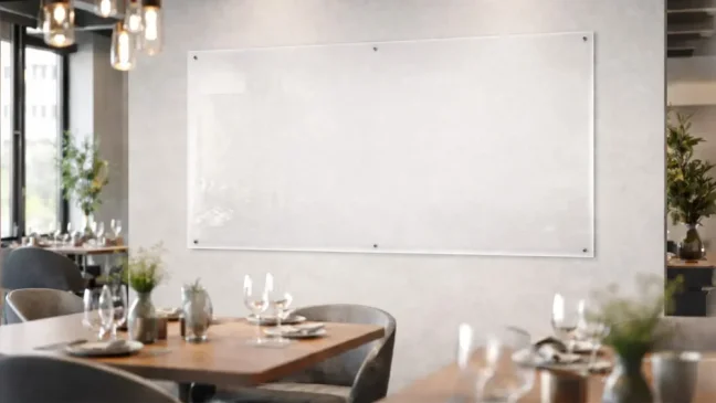 Sklenená nemagnetická tabuľa TRANSPARENTNÁ 200×100 cm
