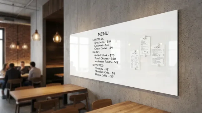 Sklenená magnetická tabuľa 300×120 cm PREMIUM SUPERWHITE