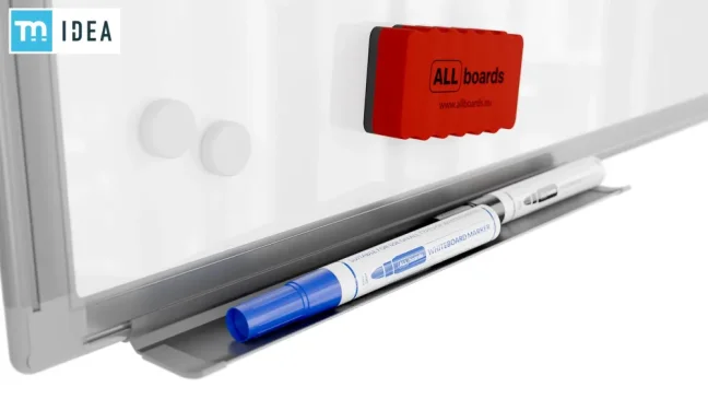 Bílá popisovací magnetická tabule 120x60 cm v hliníkovým rámu – TM IDEA® série Flex
