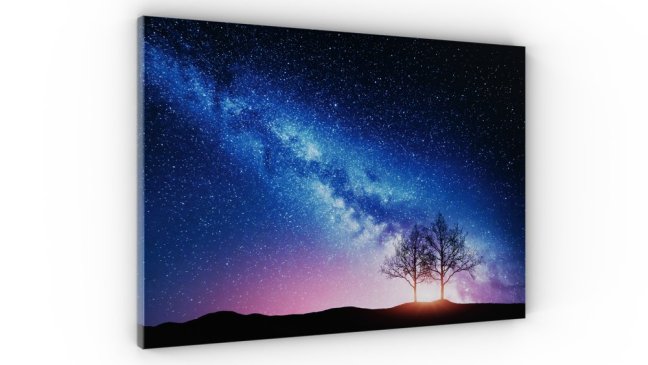 Magnetická tabuľa METALboards, mliečna dráha a strom 60x40 cm