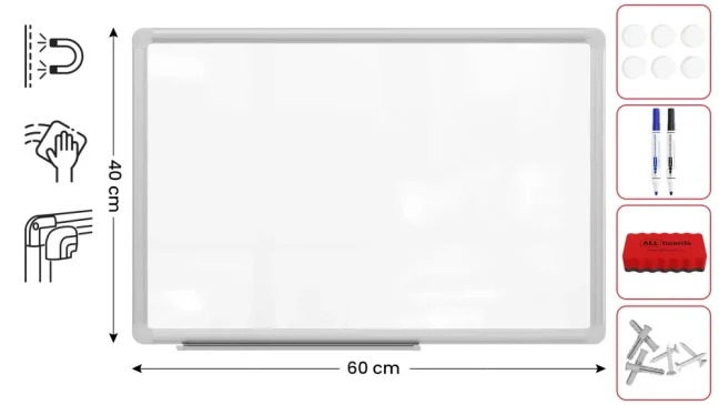 Magnetická tabuľa 60x40 ALLboards PREMIUM