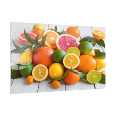 Skleněná magnetická tabule- dekorativní obraz CITRUSY 60x40 cm