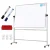 Mobilní tabule TM Idea, oboustranná, otočná, za sucha stíratelná, magnetická, 180x120 cm – řada FLEX