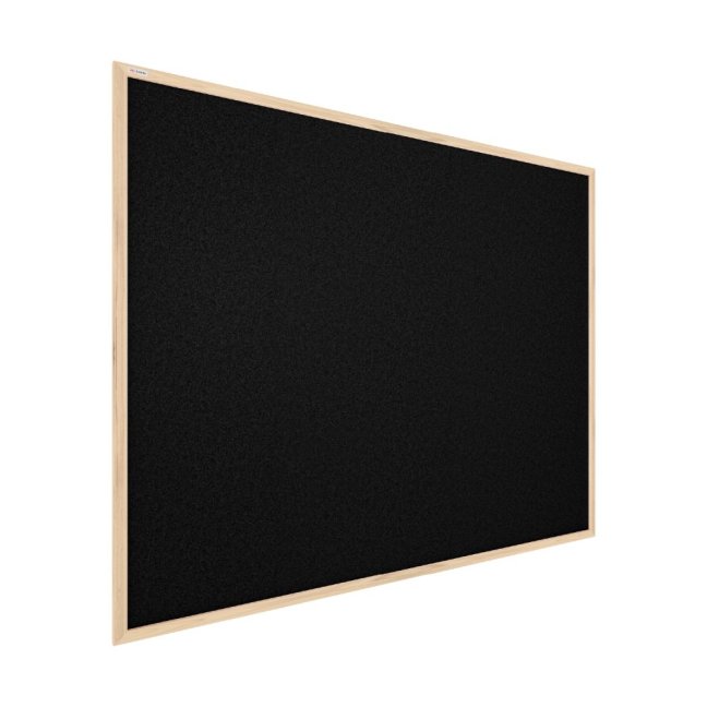 Čierna korková tabuľa v drevenom ráme 120x90 cm