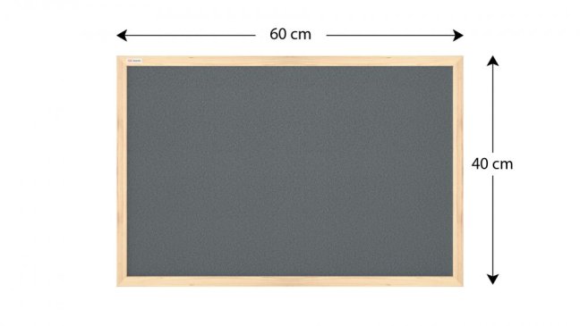 Allboards korková tabuľa 120x90 cm- SIVÁ