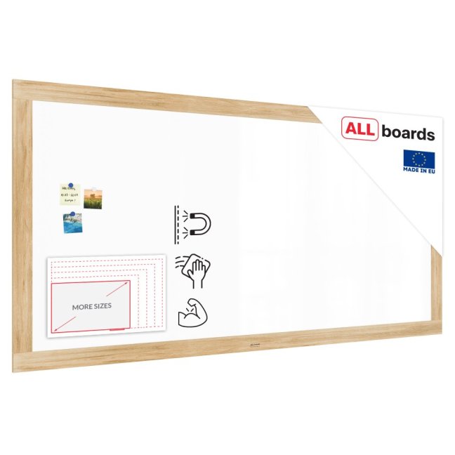 Magnetická tabuľa PREMIUM 240x120 cm v ráme vo farbe duba