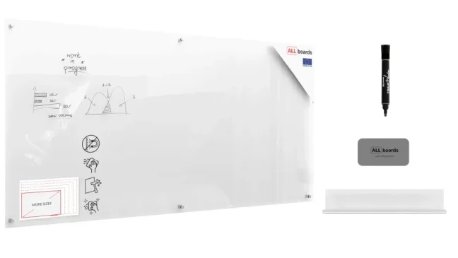 Skleněná nemagnetická tabule TRANSPARENTNÍ 200×100 cm