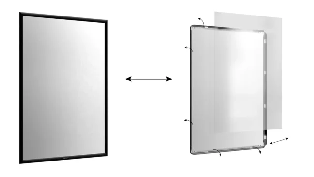 Plakátový rám B1 OWZ – černý, zacvakávací