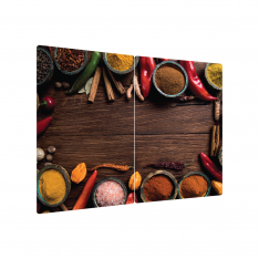 Skleněná kuchyňská deska ORIENT 60x52cm - krájecí, ochranná