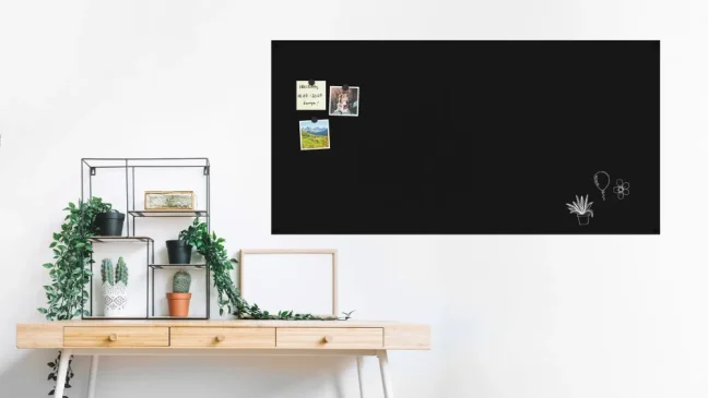 Bezrámová magnetická kriedová tabuľa magnetický panel SLIMboard 120x60 cm
