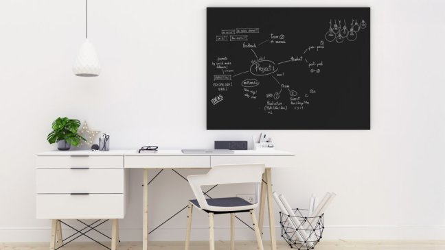 Magnetická tabuľa 120x90 ALLboards METAL - čierna