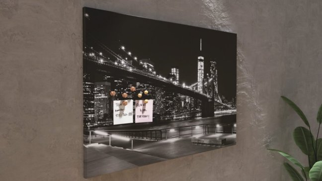 Obraz  Brooklynský most v noci 90x60 ALLboards CANVAS
