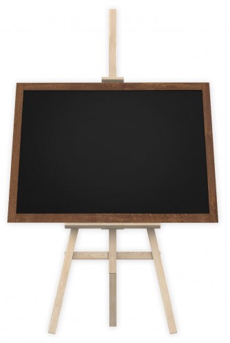 Kriedová nemagnetická tabuľa s dreveným rámom 90x60 cm+ drevený bukový stojan
