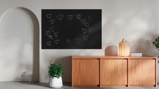 Bezrámová magnetická kriedová tabuľa magnetický panel SLIMboard 180x120 cm