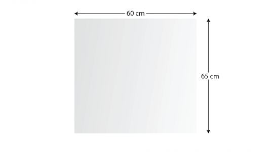 Sklenená kuchynská doska BIELA – 60x65 cm – vhodná za varnú dosku