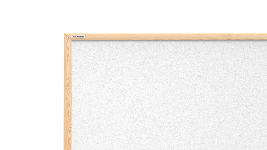 Bílá korková tabule v dřevěném rámu 90x60 cm