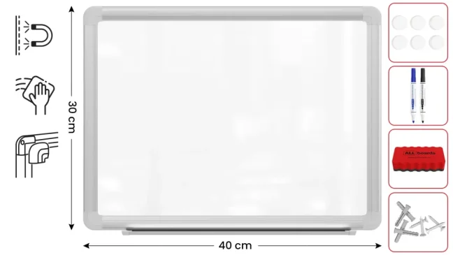 Magnetická tabuľa 30x40 ALLboards PREMIUM EX34