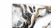 Skleněná magnetická tabule- dekorativní obraz ZLATO BÍLÝ MRAMOR 60x40 cm