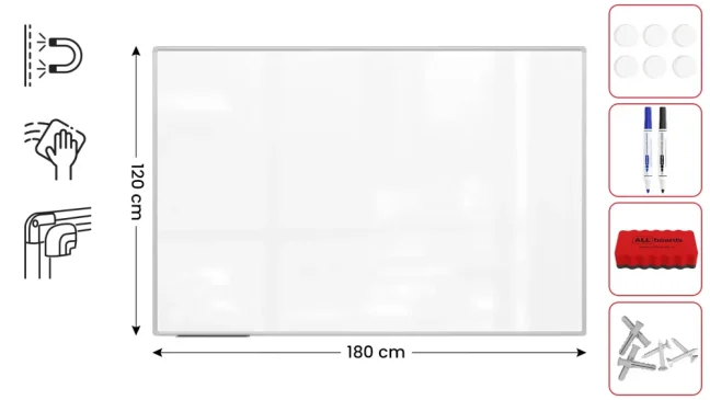 Magnetická tabuľa 180x120 ALLboards PREMIUM