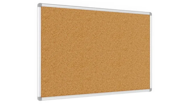 Korková nástěnka v hliníkovém rámu 90x60cm