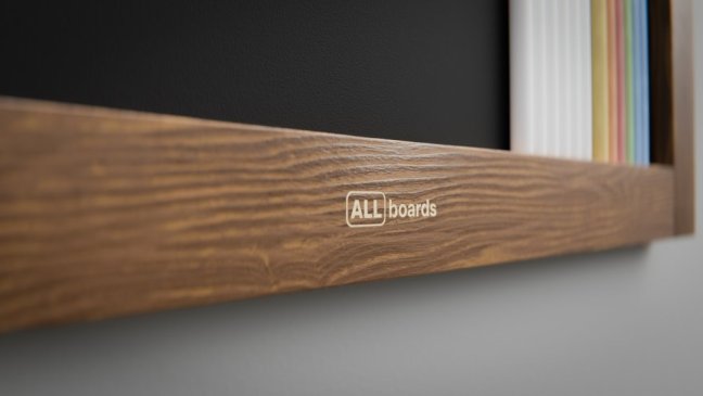 Allboards tabuľa čierna kriedová v drevenom ráme 200x120 cm