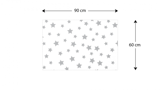 Allboards magnetická bezrámová kovová tabule s potiskem 90x60cm - hvězdy