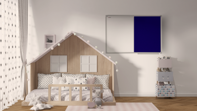 Textilné a biela magnetická tabuľa COMBI v hliníkovom ráme  -90x60 cm