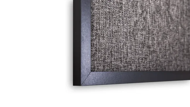 Tabule COMBI černá magnetická a textilní tabule 60x40 cm v dřevěném lakovaném rámu