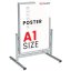 Oboustranný reklamní stojan A1 ve stříbrném hliníkovém rámu
