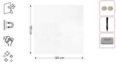 Sklenená tabuľa 120x120 ALLboards PREMIUM SUPERWHITE