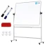 Mobilní tabule TM Idea, oboustranná, otočná, za sucha stíratelná, magnetická, 150x120 cm – řada FLEX